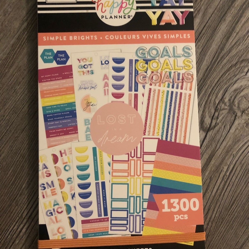 NWT happy planner simple brights sticker book